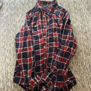 American Eagle Outfitters Red and Blue Plaid Shirt